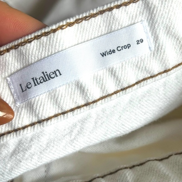 Frame Le Italien Wide Crop Jeans in Blanc White Size 29  Denim - Picture 13 of 15